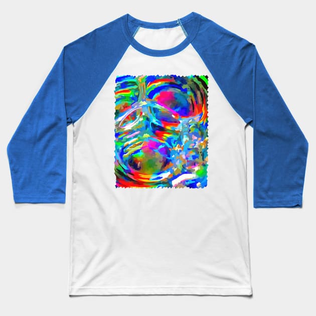 Colorful bright bubbles Baseball T-Shirt by Evgeniya